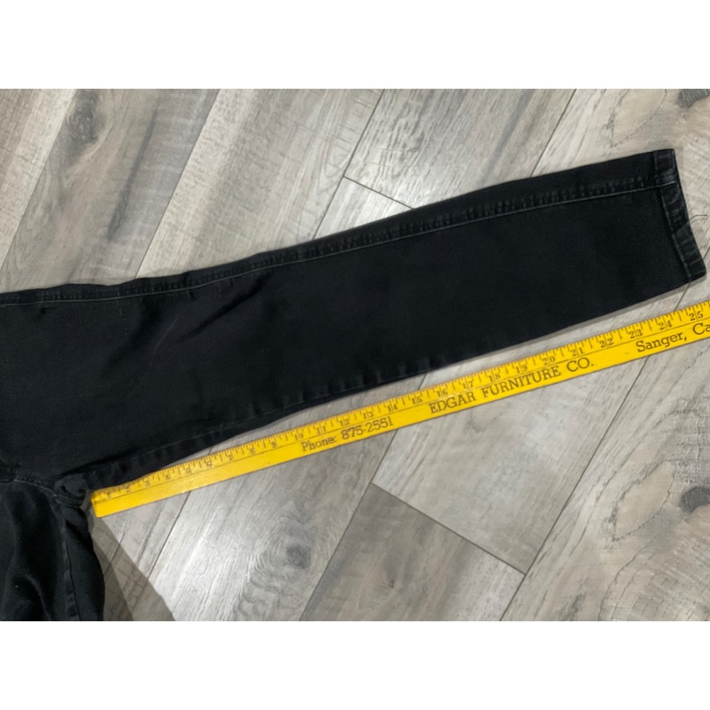 HT Denim Womens Hi-Rise Super Skinny Jeans Black O-Ring Triple Button Size 7 - Picture 5 of 8